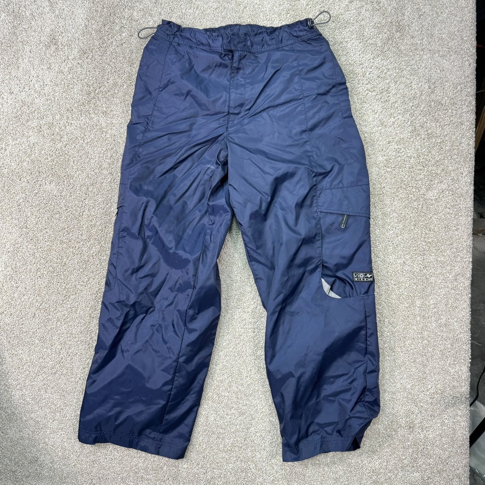 Nike Cargo‎ Track Pants Men Large Navy Blue Vintage Y2K Lined Windbreaker Pants